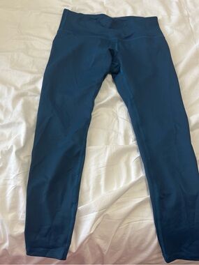 Girls' Athletic Leggings - Deep Teal Blue